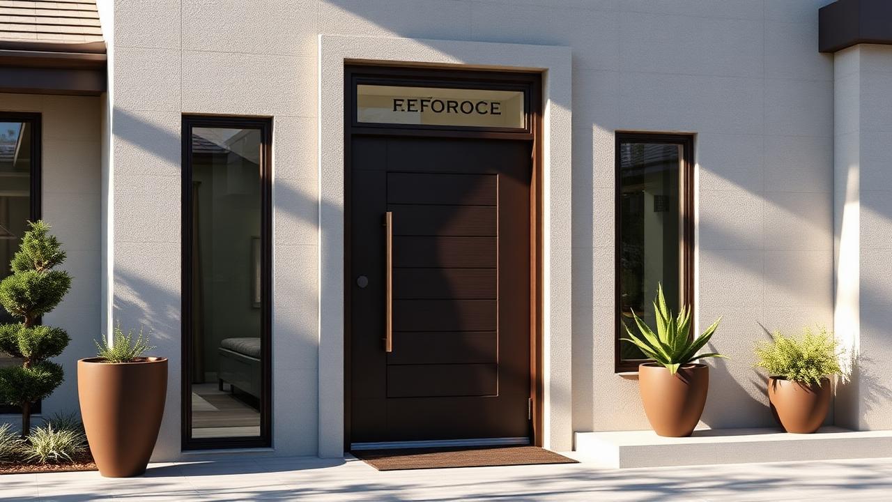 Porte blindée posée à l'entrée d'une habitation